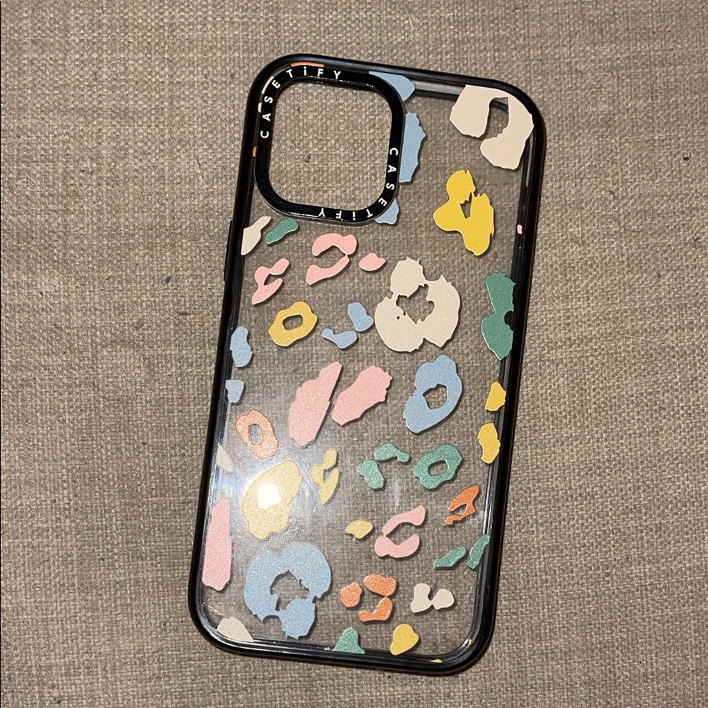 Iphone 12pro max CASETiFY Multicolor Leopard Print Phone Case